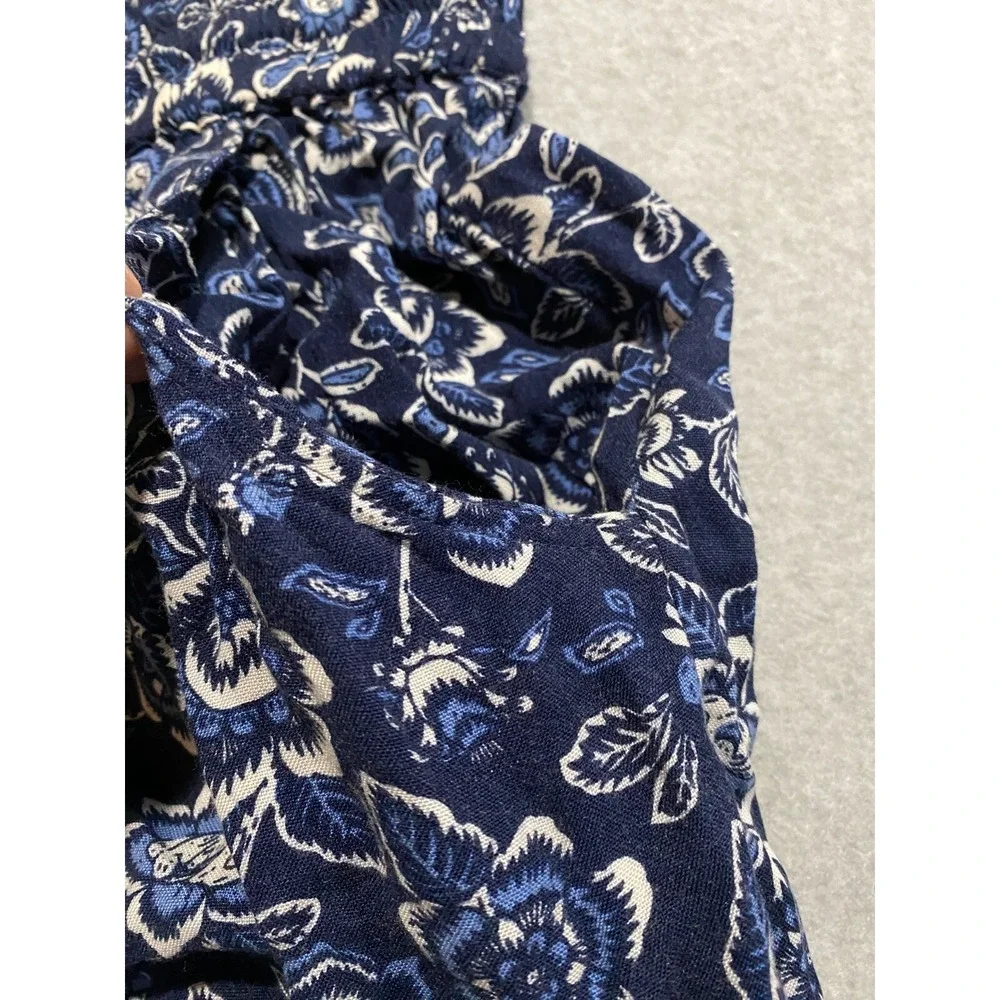 Down East Daily Flared Womens Flare Fall Floral Pants Size XL Blue Floral NWT!